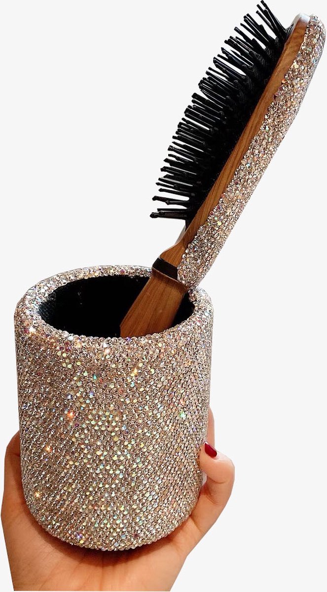 Kwastenhouder Lily | Kwastenhouder | Glitters | Kwasten houder | Kwasten opbergen | Houder voor make-up kwasten | Kwasten organizer  | Brushes holder | Beautybox | Cosmetica organizer | Pennenbakje | Houder
