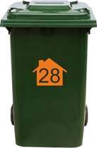 Autocollant Kliko / Autocollant poubelle - Numéro Kliko x 17,5 - Oranje