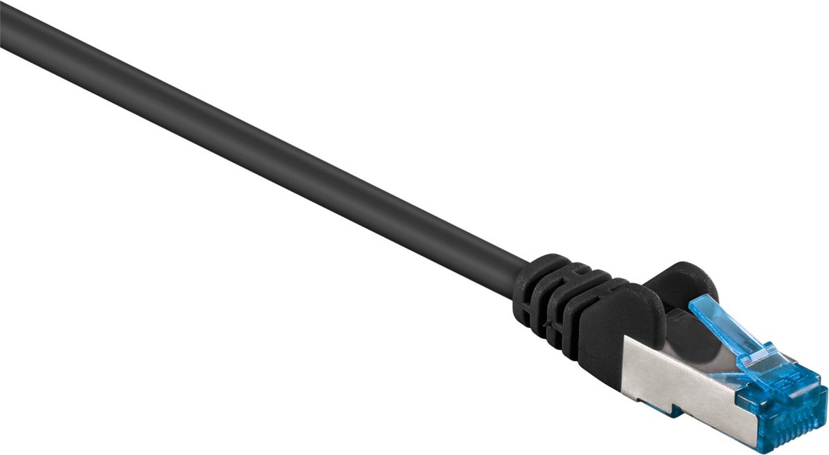 Goobay - S/FTP netwerkkabel CAT6a - Zwart - 0,25 meter