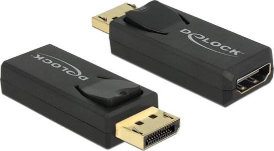 DeLOCK 65573 cable gender changer Displayport 1.2 HDMI Noir