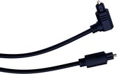 Digitale optische Toslink audio kabel met haakse connector - 4mm / zwart - 1 meter