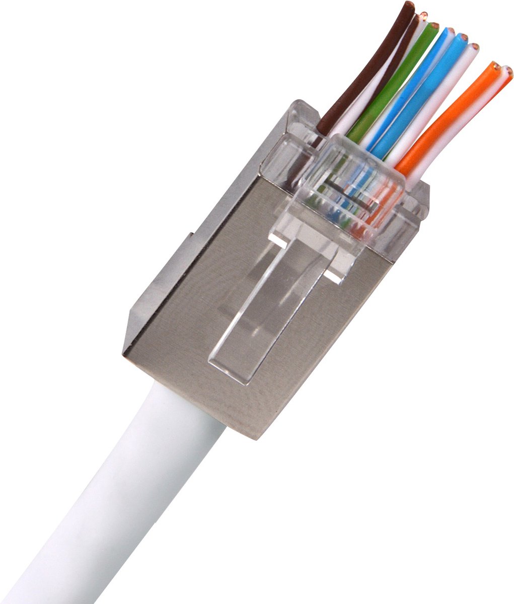 Connecteur UTP Cat.6 RJ45 mâle sertir le câble 100-pack