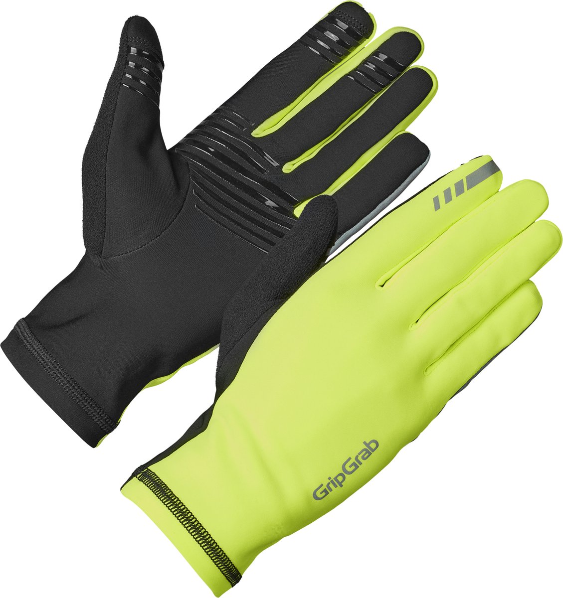 GripGrab - Insulator 2 Hi-Vis Lente Herfst Fietshandschoenen Lange Vinger Thermo zonder Padding - Geel Hi-Vis - Unisex - Maat XXL