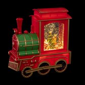 Kerstdecoratie Water trein - H22 cm - 2 LED - Op batterijen