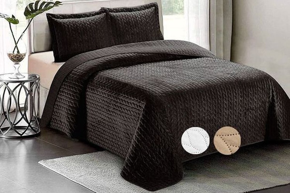 Pak om te zetten inschakelen realiteit Swiss Nights - Bedsprei - Tweepersoons - 260 x 245 - Antraciet | bol.com