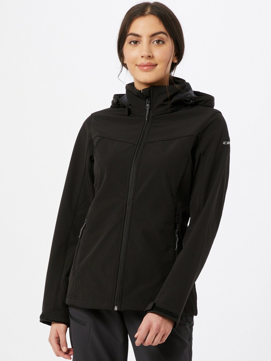 Icepeak Dames Brenham Softshell Winter Jack Zwart