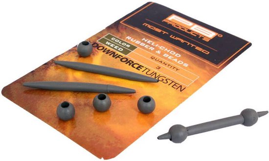 PB Products - Downforce Tungsten - Heli-Chod Rubber & Beads - Silt (X-Small) van PB Products — afbeelding 2
