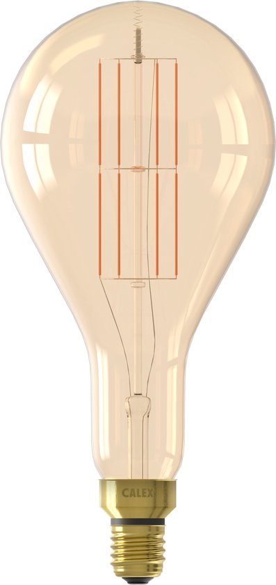 Calex Splash XXL Or - Ampoule LED E27 - Source Lumineuse Filament Dimmable - 10.5W - Lumière Wit Chaud