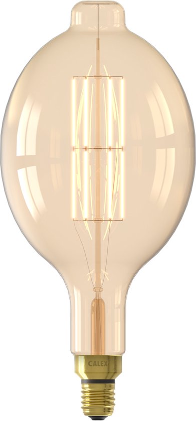 Calex Colosseum XXL Or - Ampoule LED E27 - Source Lumineuse Filament Dimmable - 10.5W - Lumière Wit Chaud