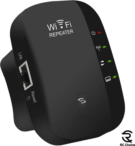 RC Choice® Wifi Versterker - Draadloos - Groter Wifi Bereik - 2.4 GHz Tot  300 Mbps | bol.com