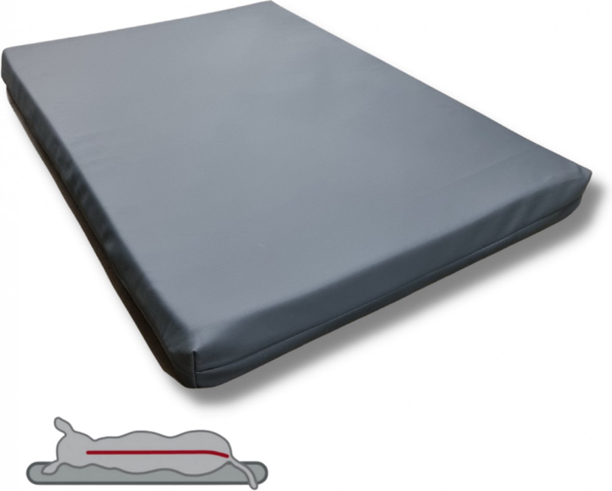 HMTOPE Orthopedisch hondenbed, 10 cm dik hondenkussen voor grote honden, afneembaar en wasbaar hondenmat, antislip onderkant, waterdichte binnenvoering, 120 cm, olijfgroen
