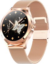 Bizoule Smartwatch Dames Rosé Goud - HD Full Touchscreen - Horloge Dames - Android en IOS - Valentijn Cadeau