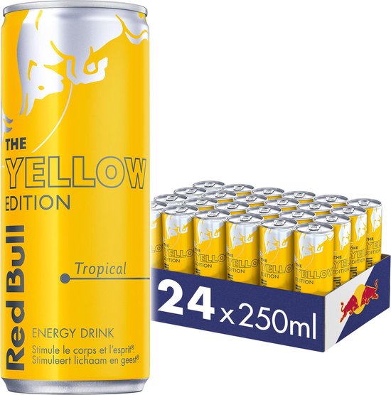 Red Bull Yellow Edition - Energiedrank met de smaak van tropisch fruit - 24  x 25cl | bol.com