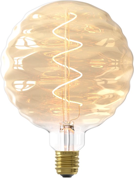 Calex Bilbao XXL Or - Ampoule LED E27 - Source Lumineuse Filament Dimmable - 4W - Lumière Wit Chaud