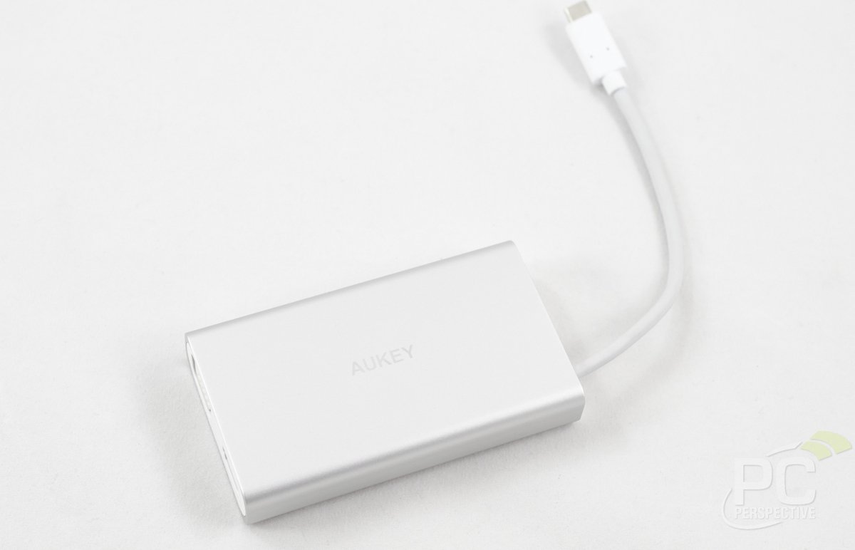 Aukey CB-C55 Multiport USB-C Type C Hub voor Macbook - 100 W Power Delivery-poort - 4K HDMI - 1080p VGA-poort - USB 3.0 - Gigabit Ethernet-poort