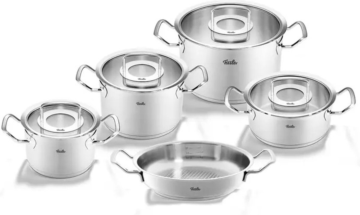 Fissler Original Profi Collection 5-delige Set met Crispy Serveerpan