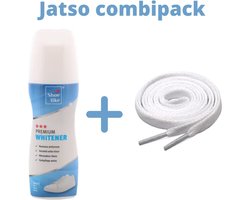 Jatso Sneakers Whitener - Schoenpoets Wit - Herstelt witte kleur - 1x 75ml - Stralend Witte Schoenen - Festival tip - Witte Veters