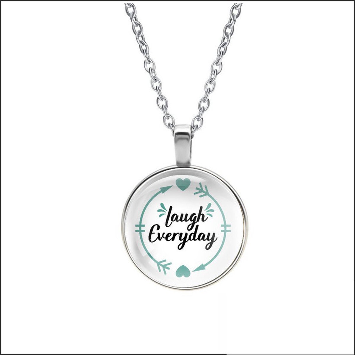 Ketting Glas - Laugh Everyday