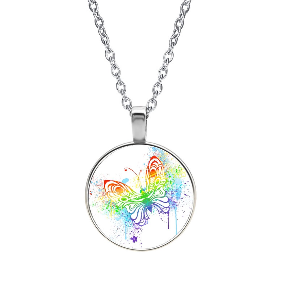 Ketting Glas - Vlinder