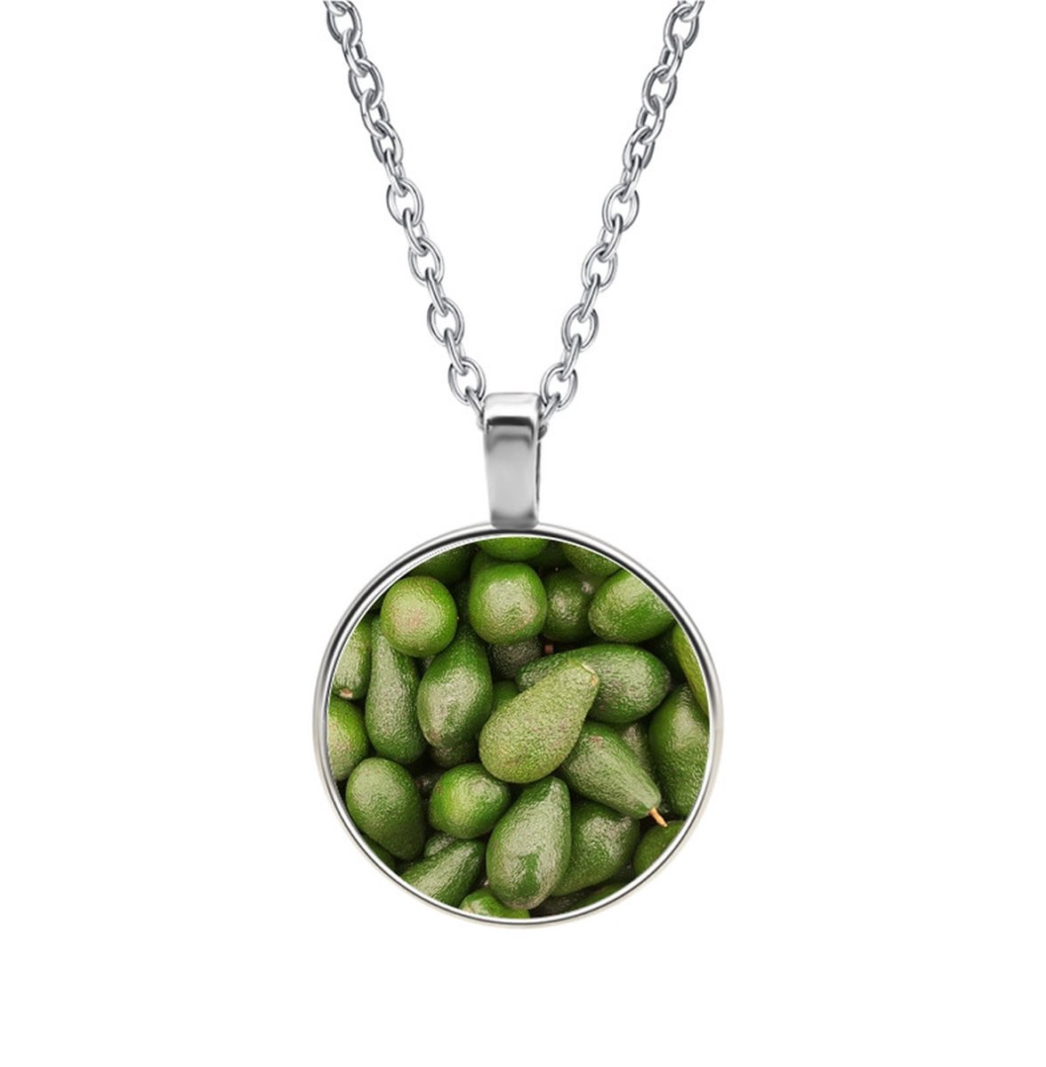 Ketting Glas - Avocado