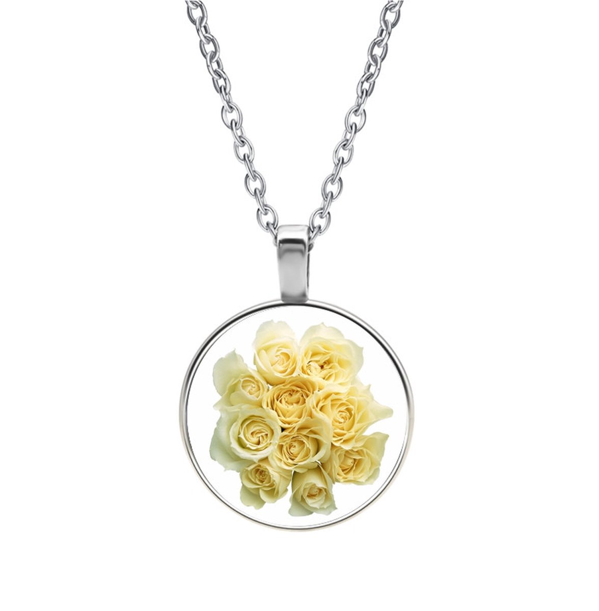 Ketting Glas - Rozen