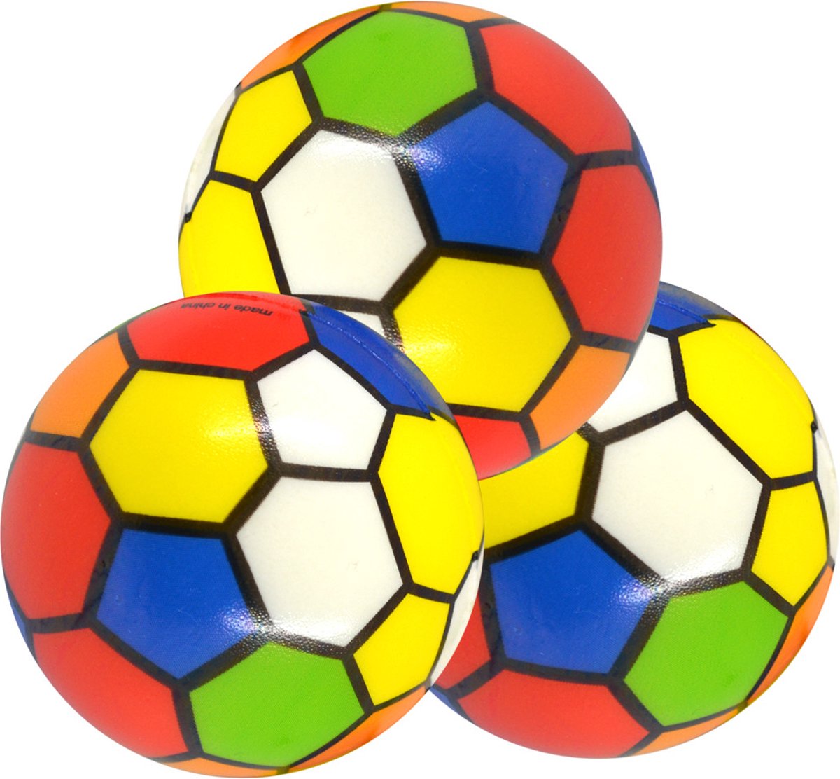 Ballen kunstleder 3 stuks in net 6cm