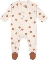 Lassig Pyjama With Feet - Gots Big Dots - Milky - MT. 62/68