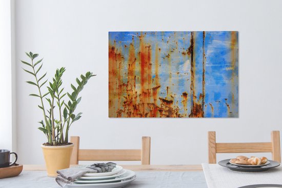Toile Peinture Acier - Rouille - Vintage - 60x40 cm - Décoration murale