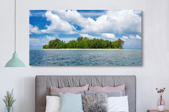Tableau sur Toile Île - Été - Tropical - 160x80 cm - Décoration murale