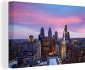 Canvas Schilderij Steden - Skyline - Verenigde Staten - 90x60 cm - Wanddecoratie