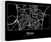 Tableau sur Toile City Map - Carte - Breda - Carte - 140x90 cm - Décoration murale