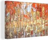 Canvas Schilderij Muur - Verf - Baksteen - 90x60 cm - Wanddecoratie