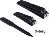 Nagelknipper - Nagelknipset - Manicureset - Nagelverzorging - 3-delig - Nagels knippen - Pedicureset