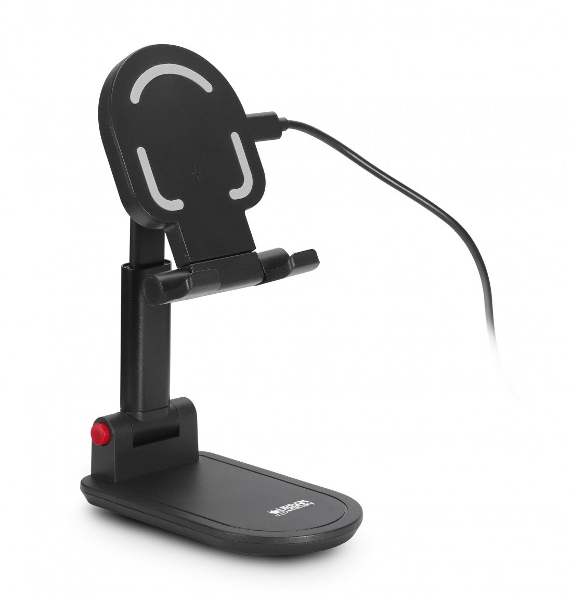 Urban Factory Powee, Mobiele telefoon/Smartphone, Passieve houder, Bureau, Binnen, Zwart, Grijs