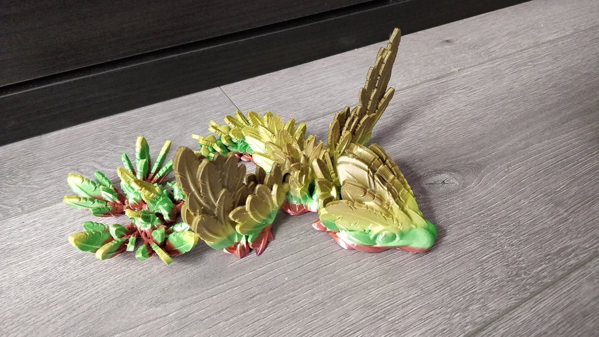 Baby Flying Serpent gearticuleerde Draak 3D geprint