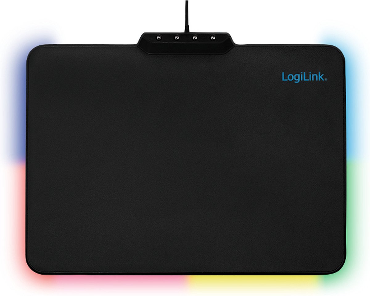 LogiLink ID0155 Gaming muismat Verlicht Zwart (b x d) 360 mm x 260 mm