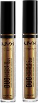 NYX PROFESSIONAL MAKEUP Duo Chromatic Lip Gloss  Pearls (2 STUKS)