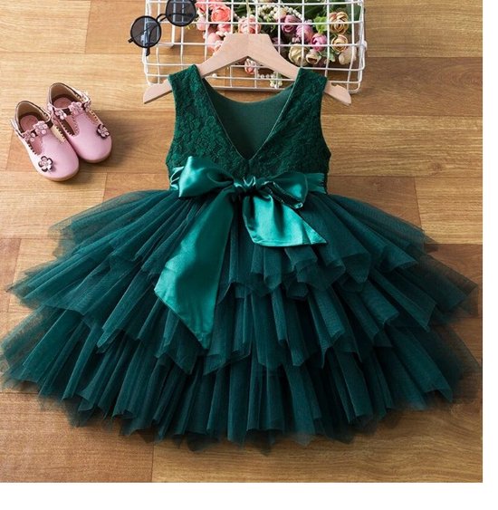 Baby jurk - meisjes jurk - feestjurk - kerstjurk - groen - kant - nette jurk  - oud en... | bol