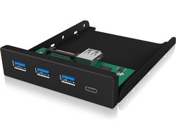 ICY BOX IB-HUB1418-i3 60432 USB-hub 4 poorten USB-A USB 3.1 Gen1 5 GBit/s Zwart