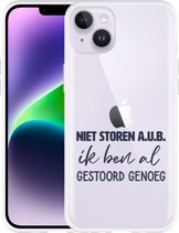 Geschikt voor Apple iPhone 14 Plus Hoesje Niet Storen A.U.B. - Designed by Cazy