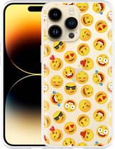 Geschikt voor Apple iPhone 14 Pro Max Hoesje Emoji - Designed by Cazy