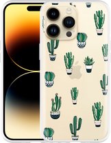 Geschikt voor Apple iPhone 14 Pro Max Hoesje Cactus - Designed by Cazy