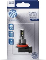 M- Tech LED - H11 / H8 12V 6W - Premium - 6x diode LED - Wit - Unique - Convient uniquement aux feux antibrouillard
