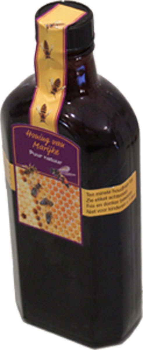 Propolis siroop 240 gr - 2 flessen- Ambachtelijke productie door Imker Marijke. Merk: Honing van Marijke -Zuivere ingredienten, geen additieven. Volumekorting