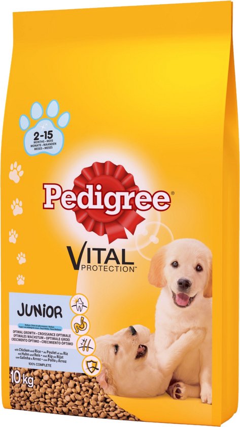 Pedigree - Droogvoer - Junior - Kip & Rijst - 10kg
