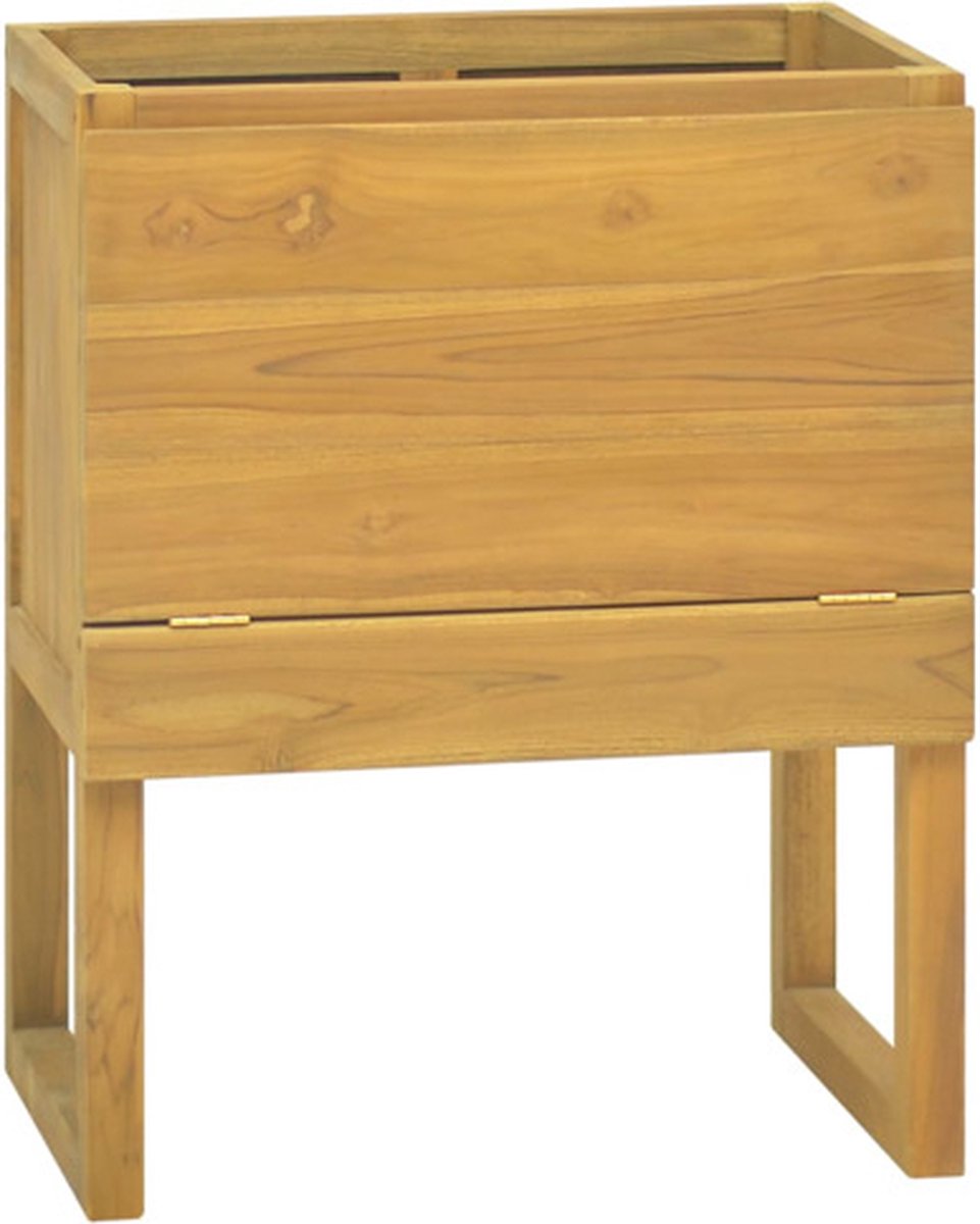 vidaXL - Badkamerkast - 60x40x75 - cm - massief - teakhout