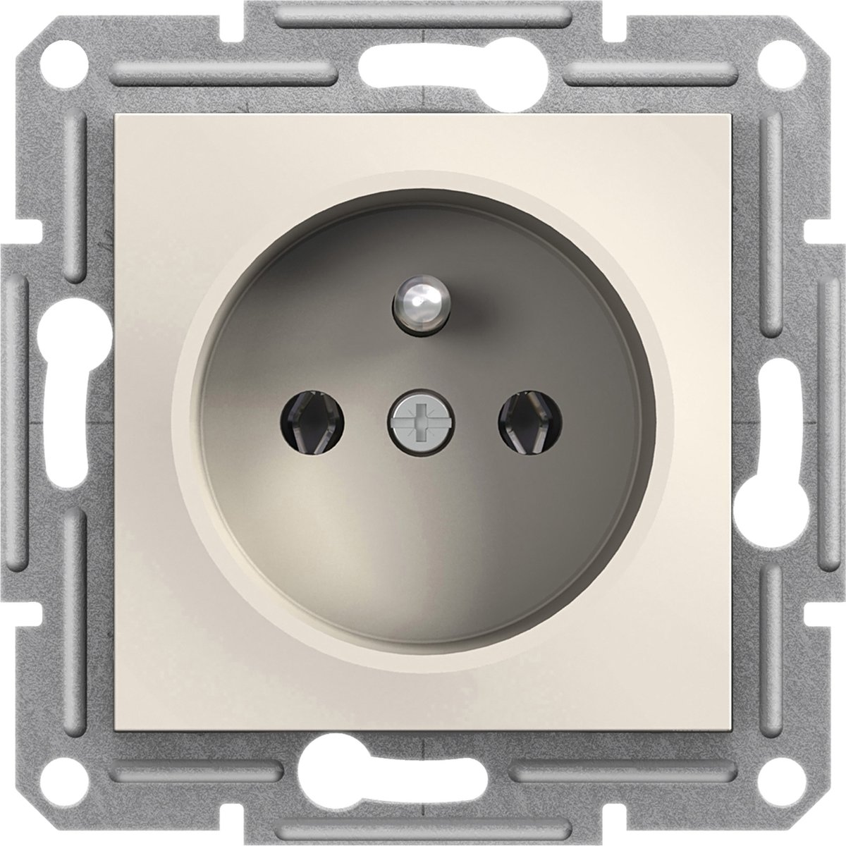 Schneider Electric Asfora Stopcontact Inbouw Pin-aarde UPS - Crème