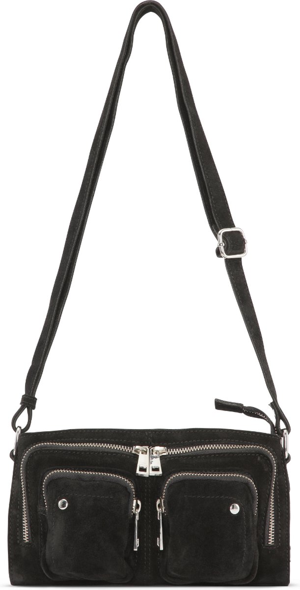 Nunoo Stine Suede Crossbodytas - Zwart