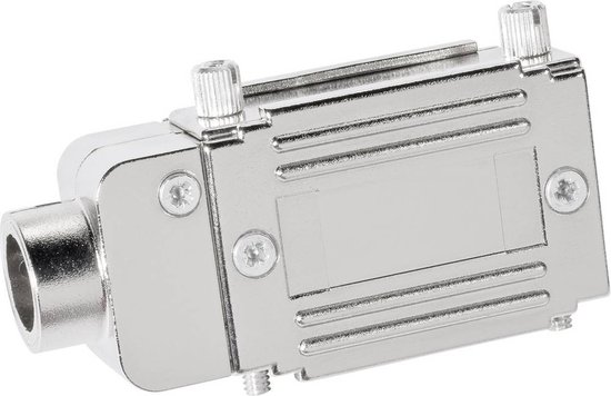 Foto: Provertha 77152m 77152m d sub adapterbehuizing aantal polen 15 kunststof gemetalliseerd 90 zilver 1 stuk s 