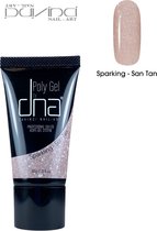 DNA Poly Gel Sparkeling Sun Tan - acrylgel - polyacrylgel - nagelverlenging